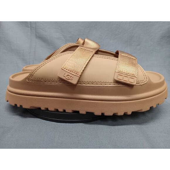 UGG Girls K Goldenglow Slide Slip-on Dark Brown Sand Size 6 NEW IN BOX! - Picture 9 of 13